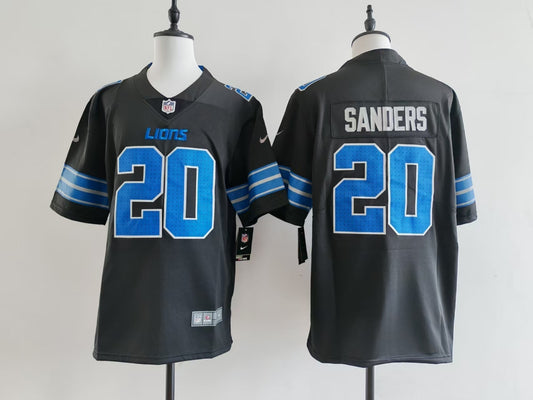 Men's Detroit Lions Barry Sanders Jersey -  Black