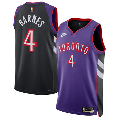 Unisex Toronto Raptors Scottie Barnes Purple 2024/25 Swingman Jersey - Classic Edition