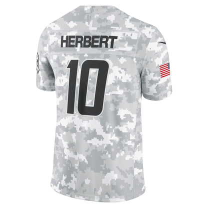 Justin Herbert Los Angeles Chargers Nike 2024 Salute to Service Limited Jersey - Arctic Camo