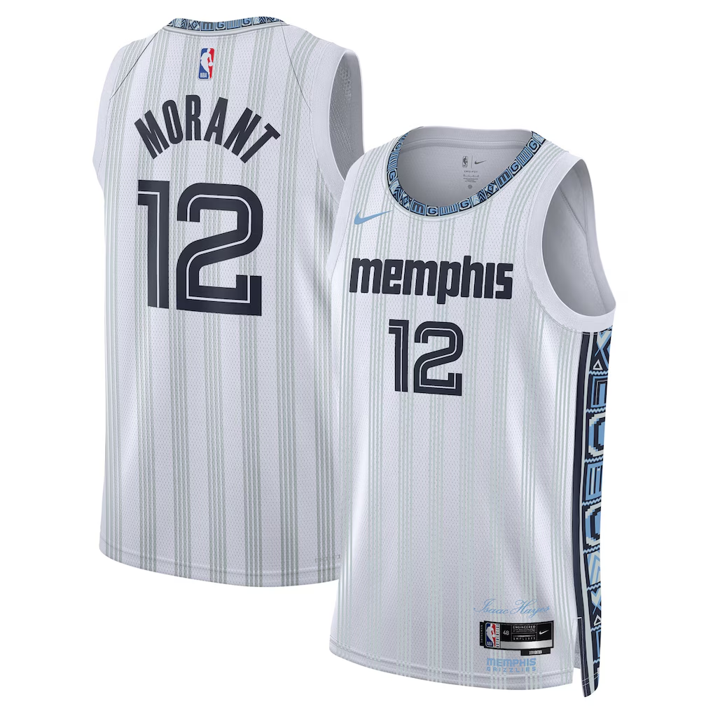 Memphis Grizzlies Ja Morant Nike White 2025/26 Swingman Jersey - City Edition