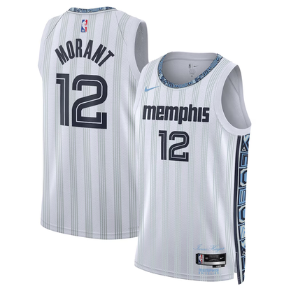 Memphis Grizzlies Ja Morant Nike White 2025/26 Swingman Jersey - City Edition