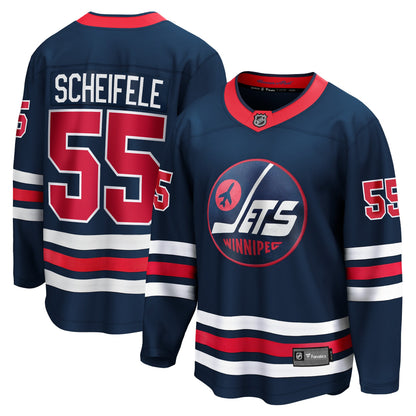 Men's Winnipeg Jets Mark Scheifele Fanatics Navy Alternate Premier Breakaway Jersey