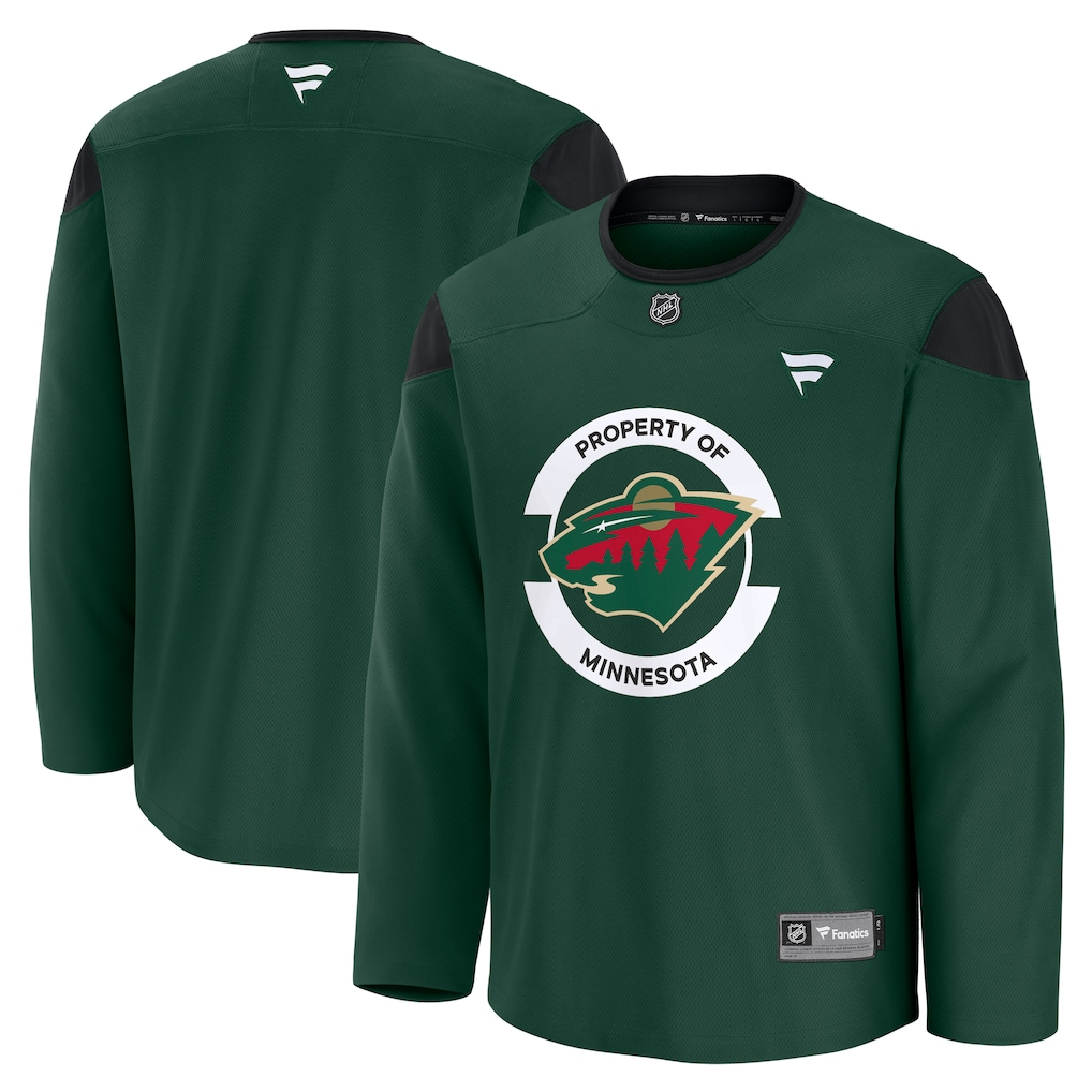Men's Minnesota Wild  Green Practice Blank Jersey