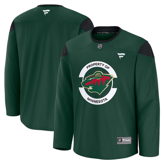 Men's Minnesota Wild  Green Practice Blank Jersey