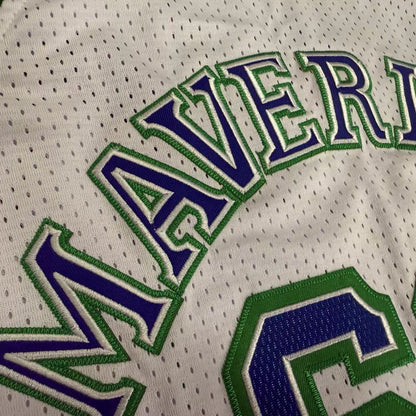 Rodman #69 Mitchell & Ness Mavericks 1999-00 Vintage White Densely Stitched Jersey