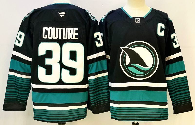 Men's San Jose Sharks Logan Couture #39 Black Player Jersey