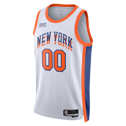 Unisex New York Knicks White 2024/25 Custom Swingman Jersey - City Edition