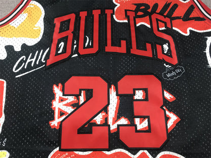 Chicago Bulls Michael Jordan #23 1997-98 Graffiti Edition Throwback — Embroidered Jersey