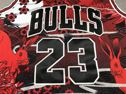 Chicago Bulls Michael Jordan #23 1997-98 Year of the Rabbit Throwback - Embroidered Jersey