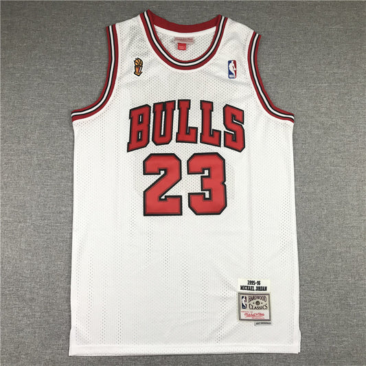 Chicago Bulls Michael Jordan #23 1995-96 Championship Edition Throwback — Embroidered Jersey