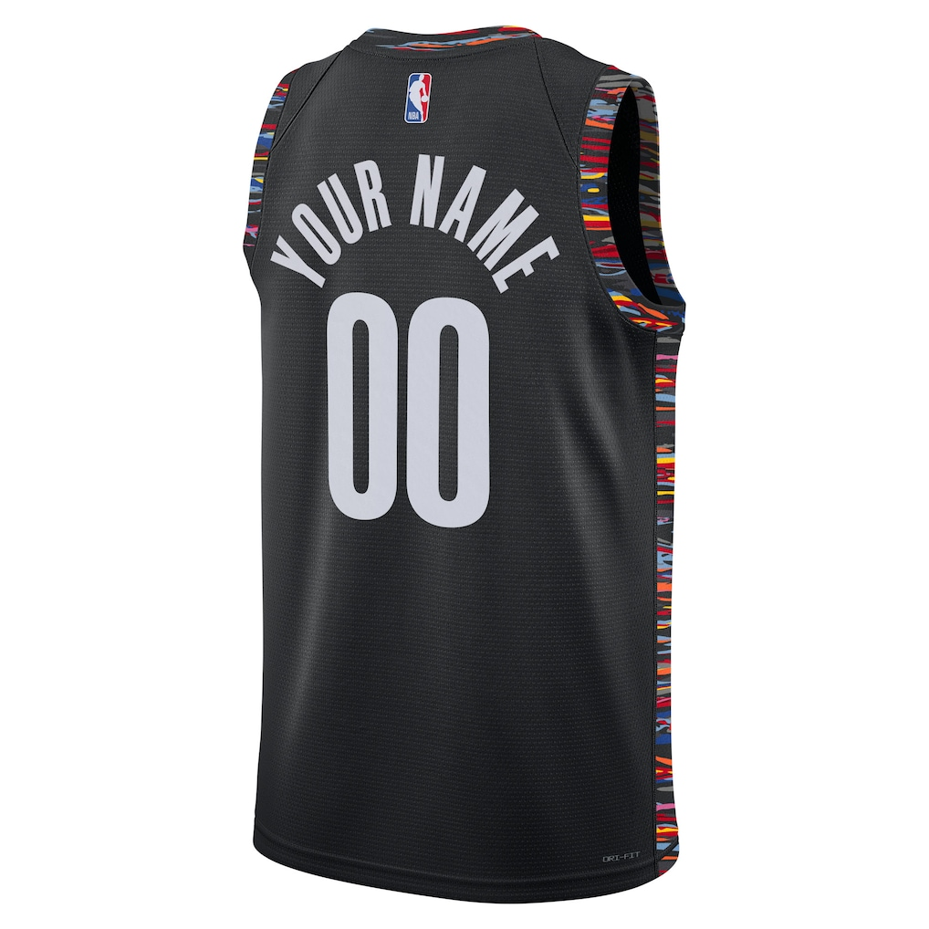 Brooklyn Nets Nike Black 2025/26 City Edition Swingman Custom Jersey
