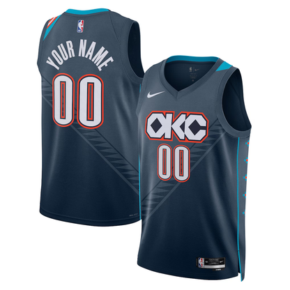 Oklahoma City Thunder Nike Blue 2025/26 City Edition Swingman Custom Jersey