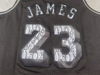 LeBron James #23 Los Angeles Lakers 2018-19 Throwback Jersey — Embroidered