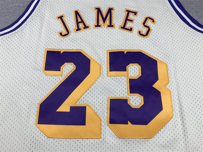 LeBron James #23 Los Angeles Lakers Throwback Jersey — Embroidered