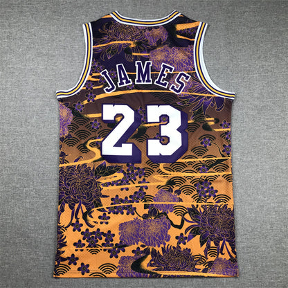 LeBron James #23 Los Angeles Lakers "Year of the Rabbit" 2018-19 Throwback Jersey — Embroidered