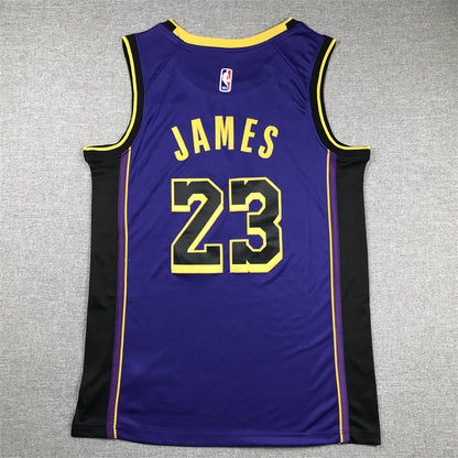 LeBron James #23 Los Angeles Lakers "Declaration" City Edition Swingman Jersey — Embroidered
