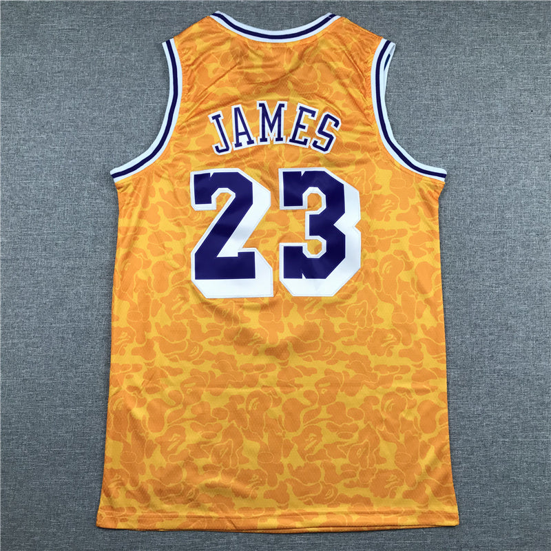 LeBron James #23 BAPE 2018-19 Throwback Embroidered Jersey
