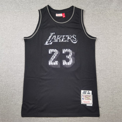 LeBron James #23 Los Angeles Lakers 2018-19 Throwback Jersey — Embroidered