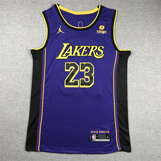 LeBron James #23 Los Angeles Lakers "Declaration" City Edition Swingman Jersey — Embroidered