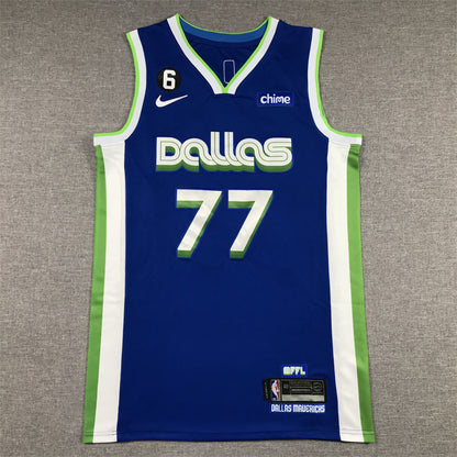 Dallas Mavericks Luka Doncic #77 2023 City Edition Swingman Jersey — Embroidered