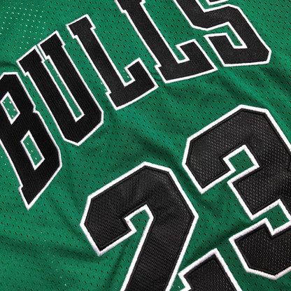 Michael Jordan Chicago Bulls Jersey 23 Green -Retro Dense Embroidery
