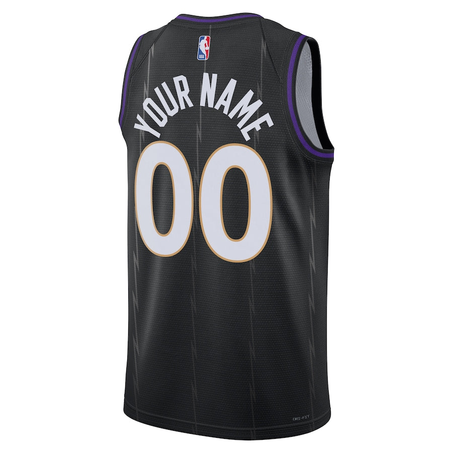 Unisex Toronto Raptors Black 2024/25 Custom Swingman Jersey - City Edition