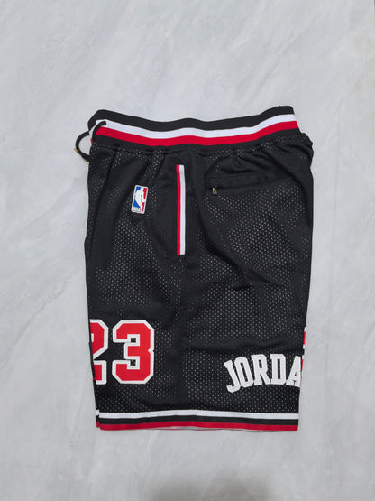 Chicago Bulls Black Retro Pocket Shorts #23