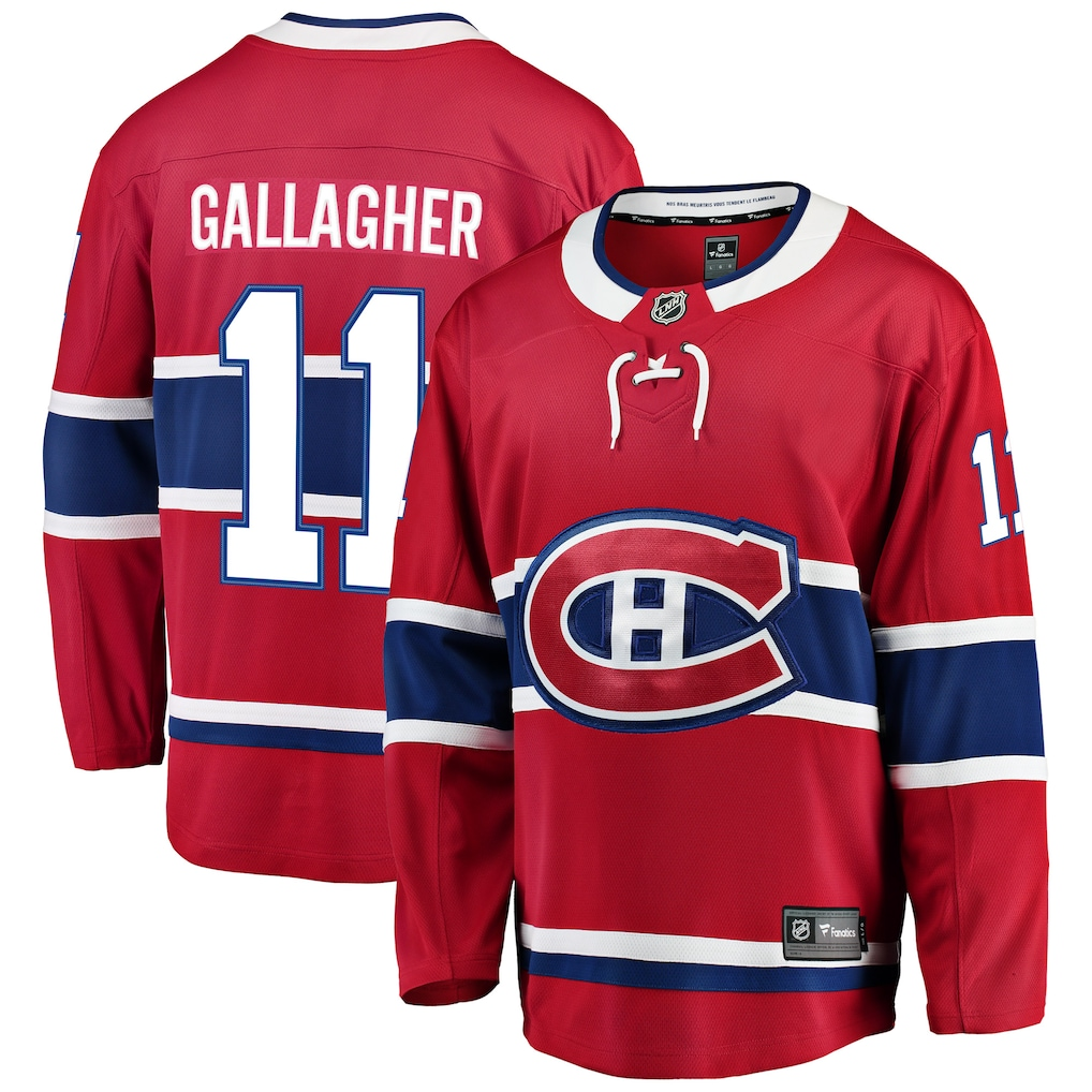 Men's Montreal Canadiens Brendan Gallagher #11  Red Breakaway Player Jersey