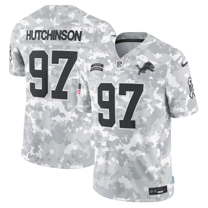 Aidan Hutchinson Detroit Lions Nike 2024 Salute to Service Limited Jersey - Arctic Camo