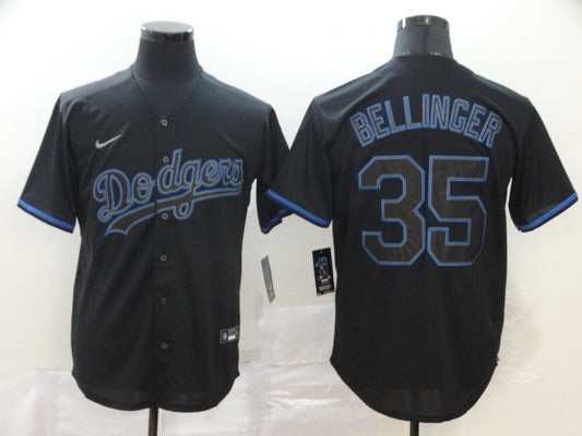 Men's Los Angeles Dodgers Cody Bellinger #35 Black Player Game Jersey