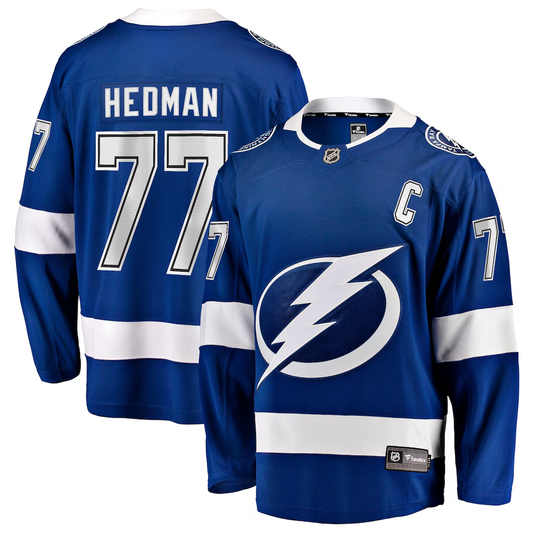 Men's Tampa Bay Lightning Victor Hedman #77 Blue Breakaway Jersey