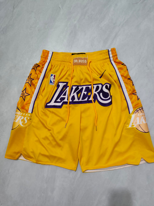 Los Angeles Lakers Yellow City Edition Pocket Shorts