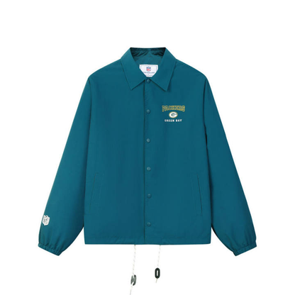 NFL Super Bowl Packers Coach Jacket American Retro Sports Training Print Windproof Quick Dry Jacket