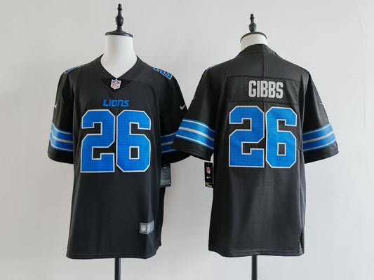 Men's Detroit Lions Jahmyr Gibbs Jersey -  Black#26