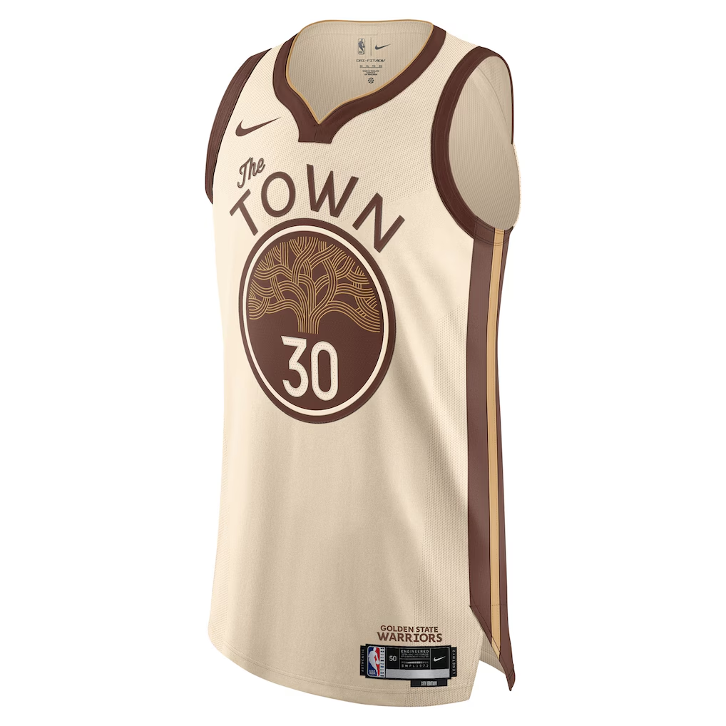 Golden State Warriors Stephen Curry Nike Tan 2025/26 Player Jersey - City Edition