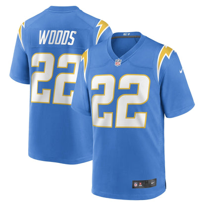 JT Woods Los Angeles Chargers Nike Game   Jersey - Powder Blue
