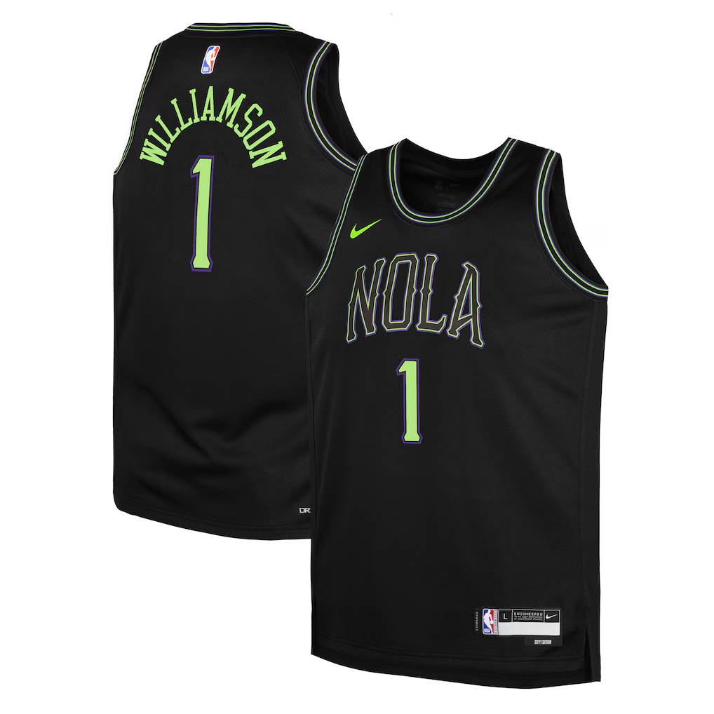 Youth New Orleans Pelicans Zion Williamson Nike Black 2025/26 City Edition Swingman Jersey