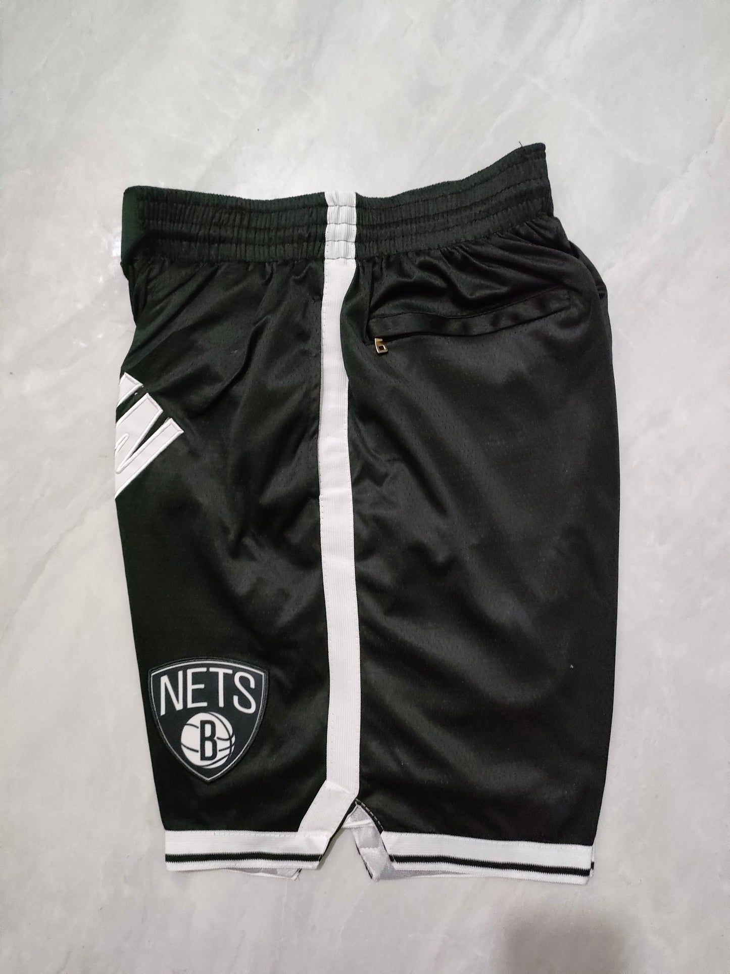 Brooklyn Nets Black Regular Pocket Shorts