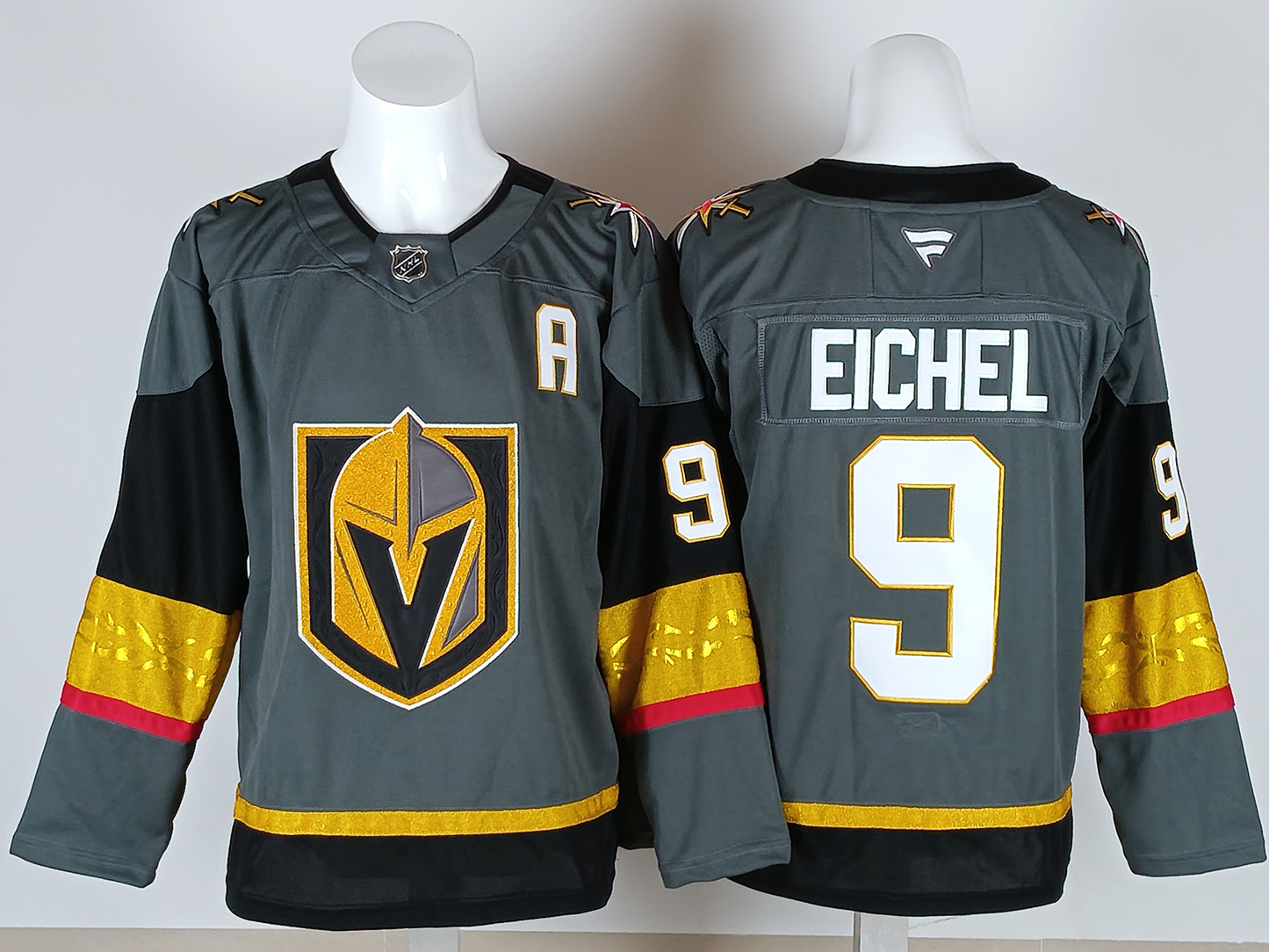 Men's Vegas Golden Knights Jack Eichel #9 Gray Player Jersey