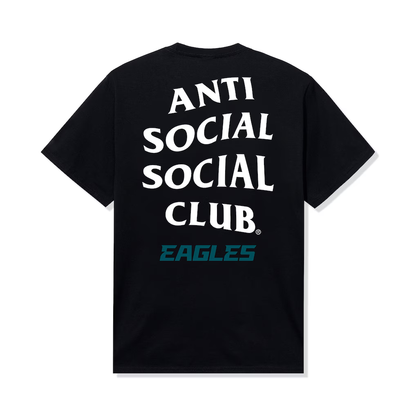 Philadelphia Eagles AntiSocialSocialClub x NFL Black Team T-Shirt