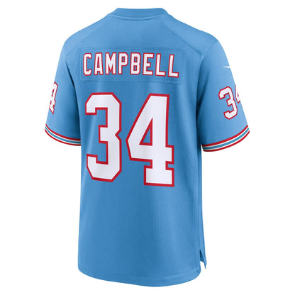 Earl Campbell Tennessee Titans Nike Oilers Throwback Retired   Game Jersey - Light Blue