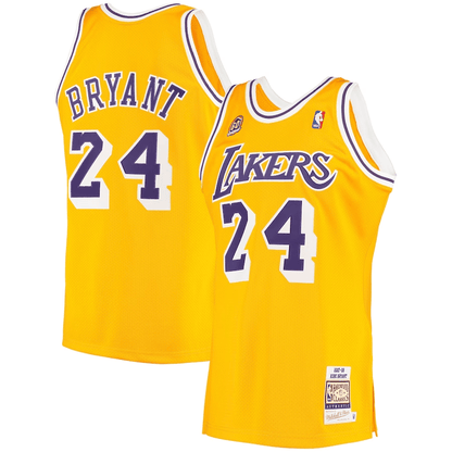 Kobe Bryant Los Angeles Lakers #24 Yellow Throwback Jersey