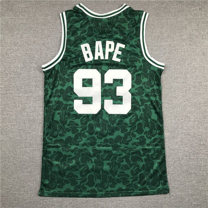 Boston Celtics BAPE #93 Throwback — Embroidered Jersey
