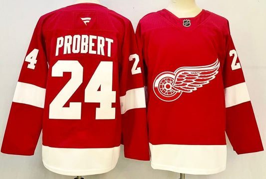 Men's Detroit Red Wings Bob Probert #24  Red Player Jersey