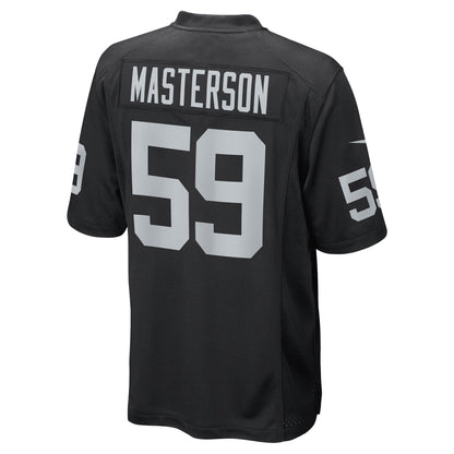 Luke Masterson Las Vegas Raiders Nike Game   Jersey - Black