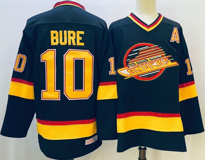 Men's Vancouver Canucks Pavel Bure #10 Black Alternate Premium Jersey