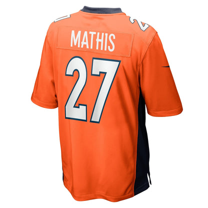 Damarri Mathis Denver Broncos Nike Game   Jersey - Orange