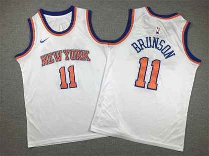 Youth Jalen Brunson New York Knicks #11  Association Edition Embroidered Jersey