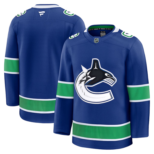 Men's Vancouver Canucks Blue Home Premium Blank Jersey