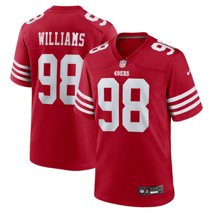 Men's San Francisco 49ers Mykel Williams Nike Scarlet 2025 NFL Draft First Round Pick Game Jersey